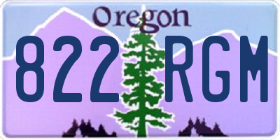 OR license plate 822RGM