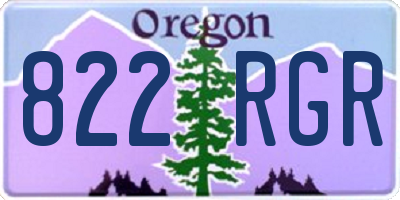 OR license plate 822RGR