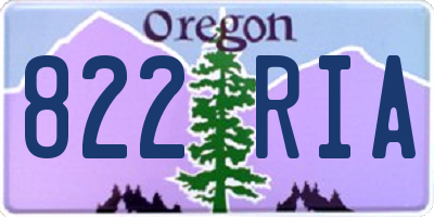 OR license plate 822RIA