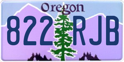 OR license plate 822RJB