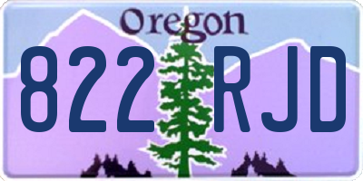 OR license plate 822RJD