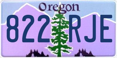 OR license plate 822RJE