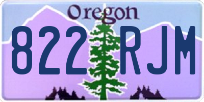 OR license plate 822RJM