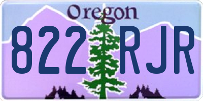 OR license plate 822RJR