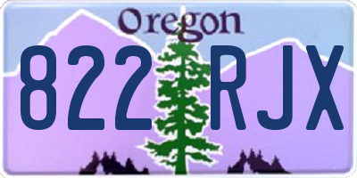 OR license plate 822RJX