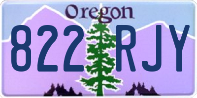 OR license plate 822RJY