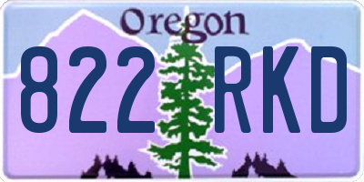 OR license plate 822RKD