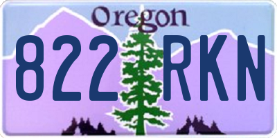 OR license plate 822RKN