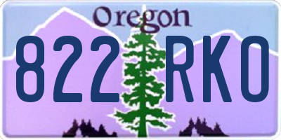 OR license plate 822RKO