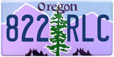 OR license plate 822RLC