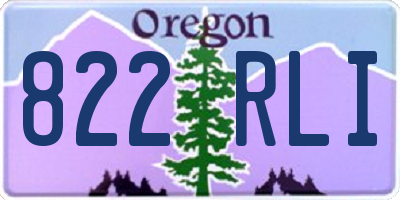 OR license plate 822RLI