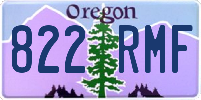 OR license plate 822RMF