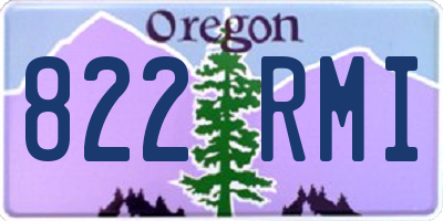 OR license plate 822RMI