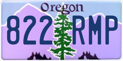 OR license plate 822RMP