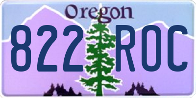 OR license plate 822ROC