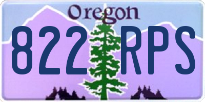 OR license plate 822RPS