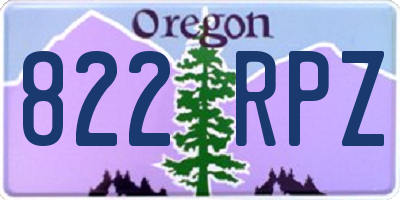 OR license plate 822RPZ