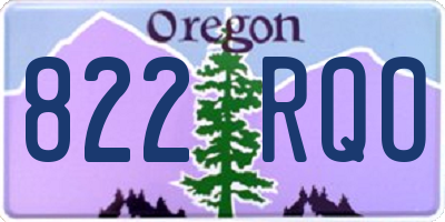 OR license plate 822RQO