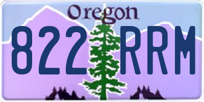 OR license plate 822RRM