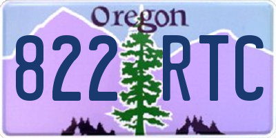 OR license plate 822RTC