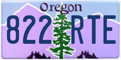 OR license plate 822RTE