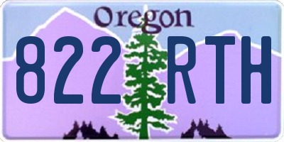 OR license plate 822RTH