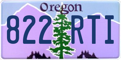 OR license plate 822RTI