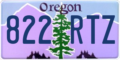 OR license plate 822RTZ