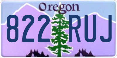 OR license plate 822RUJ