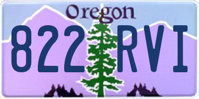 OR license plate 822RVI
