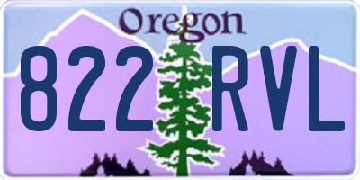 OR license plate 822RVL