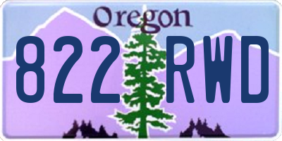 OR license plate 822RWD