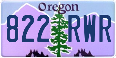OR license plate 822RWR