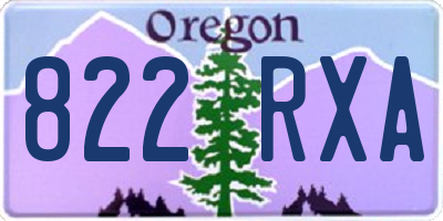 OR license plate 822RXA