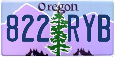 OR license plate 822RYB