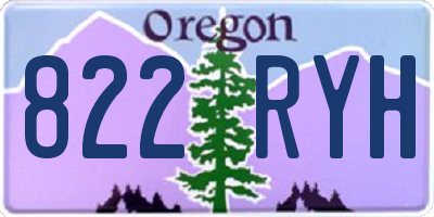 OR license plate 822RYH