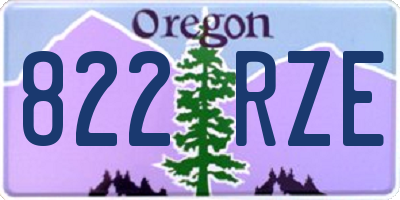 OR license plate 822RZE