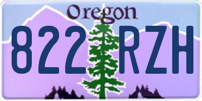OR license plate 822RZH