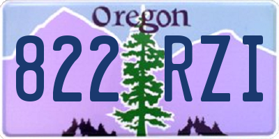 OR license plate 822RZI