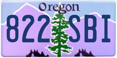 OR license plate 822SBI