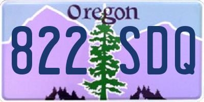 OR license plate 822SDQ