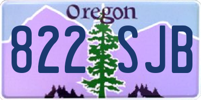 OR license plate 822SJB