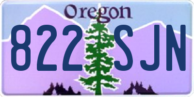OR license plate 822SJN
