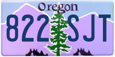 OR license plate 822SJT