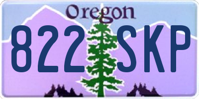 OR license plate 822SKP