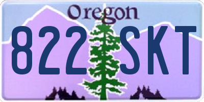 OR license plate 822SKT