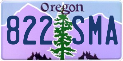 OR license plate 822SMA