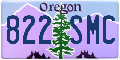 OR license plate 822SMC