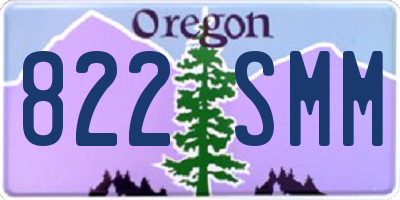 OR license plate 822SMM