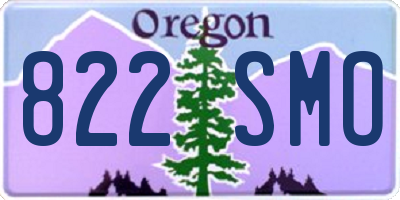 OR license plate 822SMO